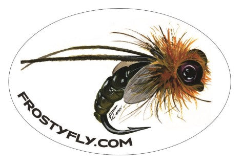 Palamar Art - Caddis Emerger - Oval Sticker