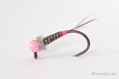 Pink Panther Hot Spot Quill Jig Barbless Nymph