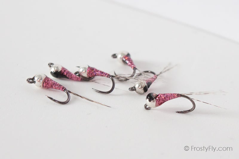 Pink Perdigon Jig Barbless in action