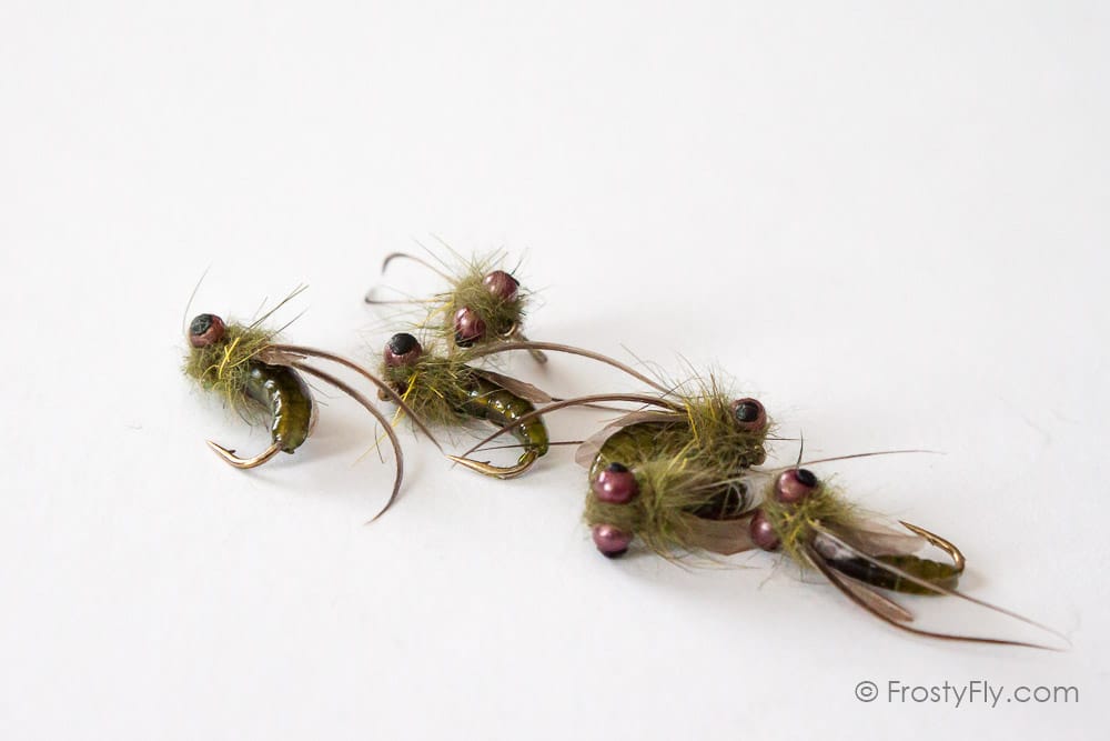 Realistic Caddis Emergers - Green