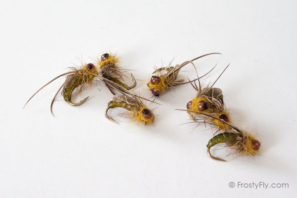 Realistic Caddis Emergers - Light Green