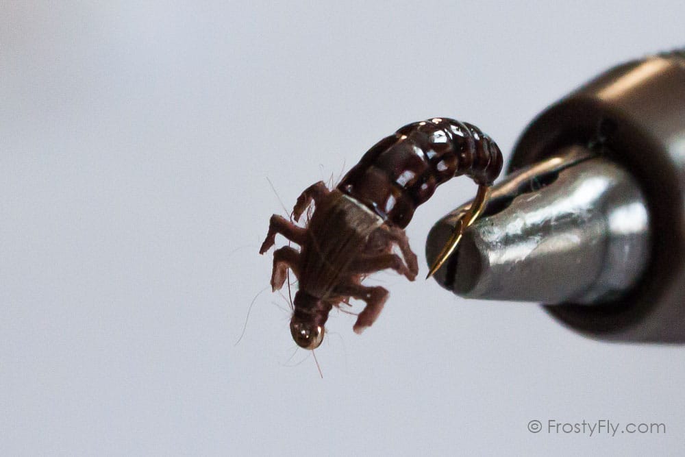 Realistic Caddis Larvae with Silicone Legs - Brown