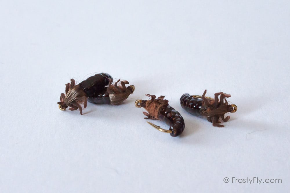 Realistic Caddis Larvae with Silicone Legs - Brown
