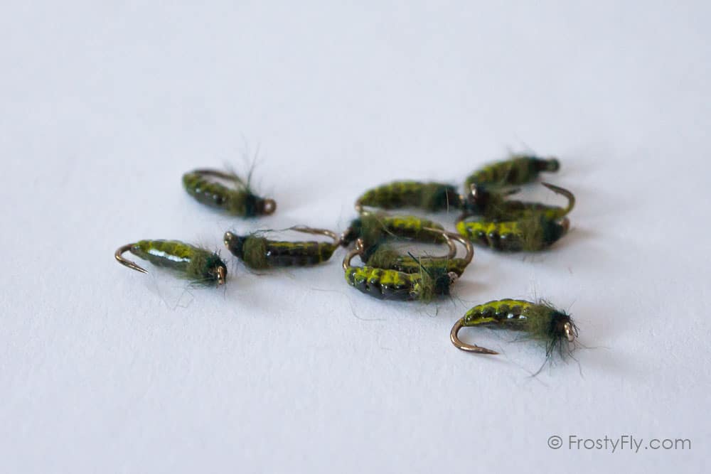 Realistic Caddis Larvae - Light Green