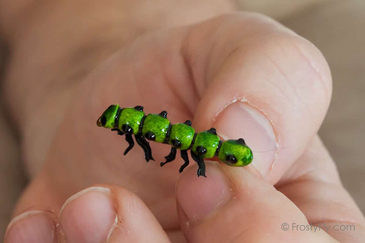 Realistic Caterpillar Fly - Green