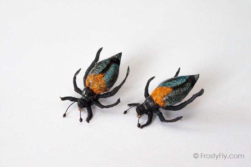 Realistic Cockchafer Beetle Flies - Blue