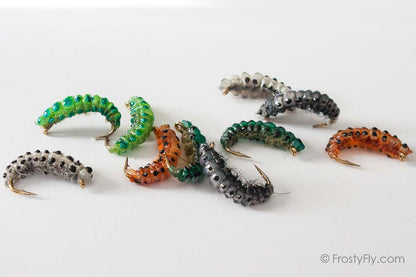 Realistic Curved Sawfly Larva Flies