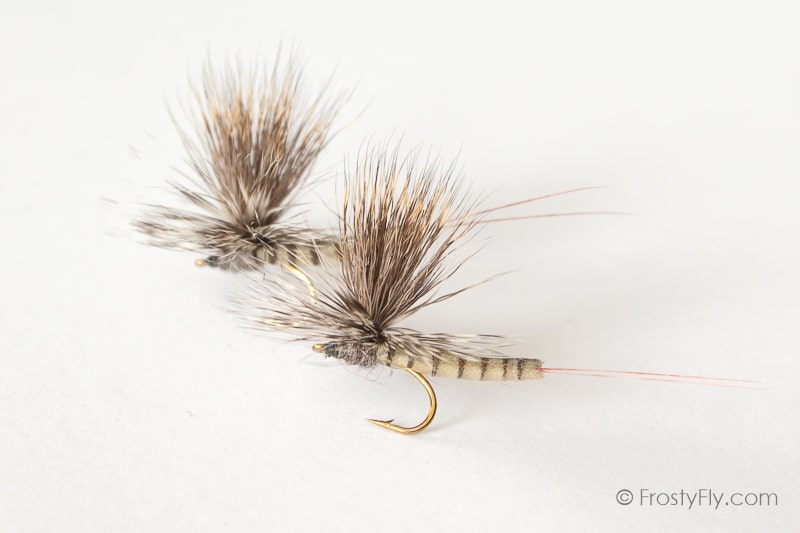 Realistic Elk Wing Parachute Mayflies - Gray Fox