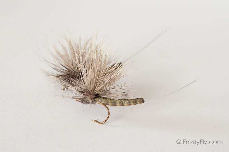 Realistic Elk Wing Parachute Mayfly - Gray Drake