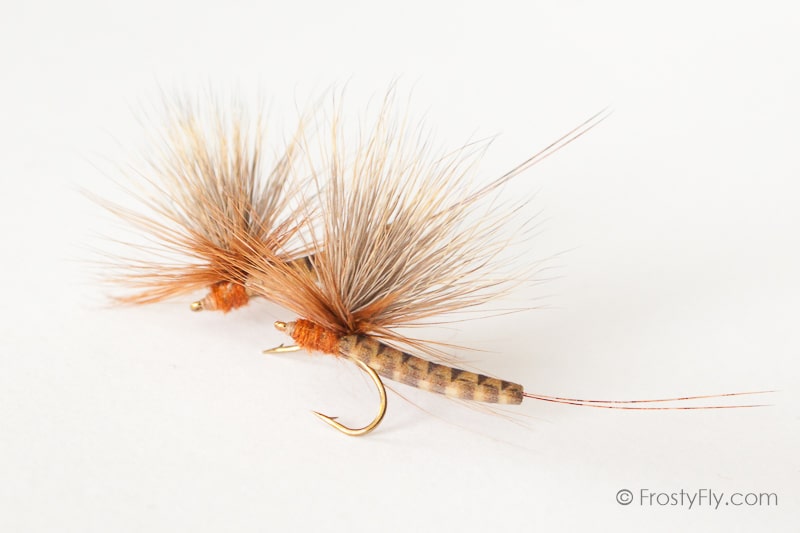 Realistic Elk Wing Parachute Mayfly - March Brown