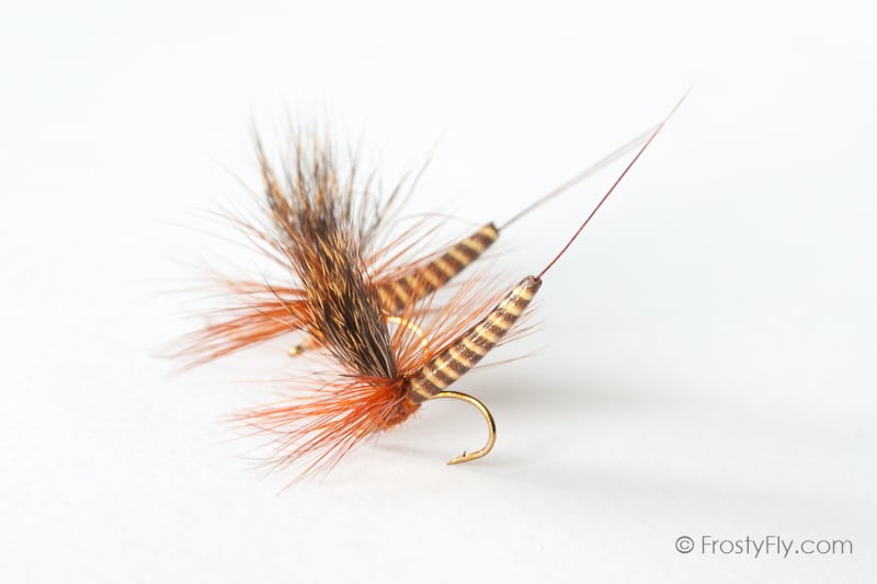 Realistic Elk Wing Parachute Mayfly - Red Quill