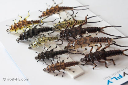 Realistic Flies - STONEFLY NYMPH Selection of 10 Flies - Assorted