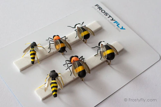 Realistic Flies - Wasp and Bumblebee - Set of 6 Flies