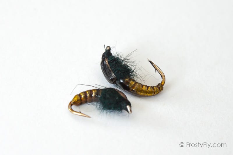 Realistic Hydropsyche Larva, Weighted - Olive