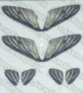 Realistic Mayfly Wings - 2 Pairs - Front & Back Wings