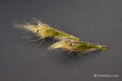 Realistic Olive Shrimp Flies