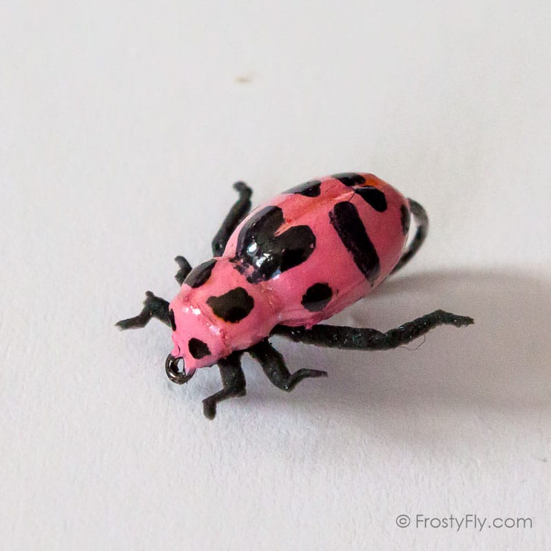 Realistic Pink Ladybug Flies