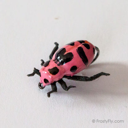 Realistic Pink Ladybug Flies
