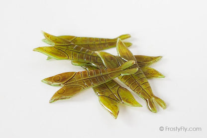 Realistic Silicone Shrimp Shells - 6 pcs - Olive