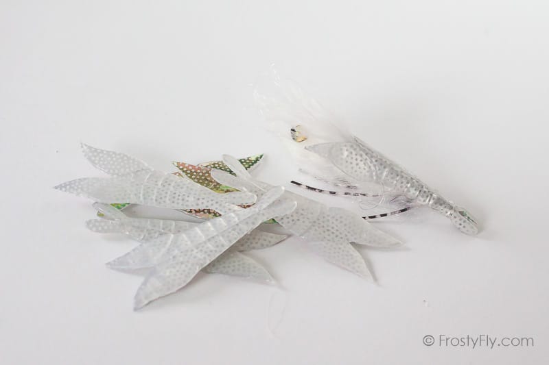 Realistic Silicone Shrimp Shells - 6 pcs - White