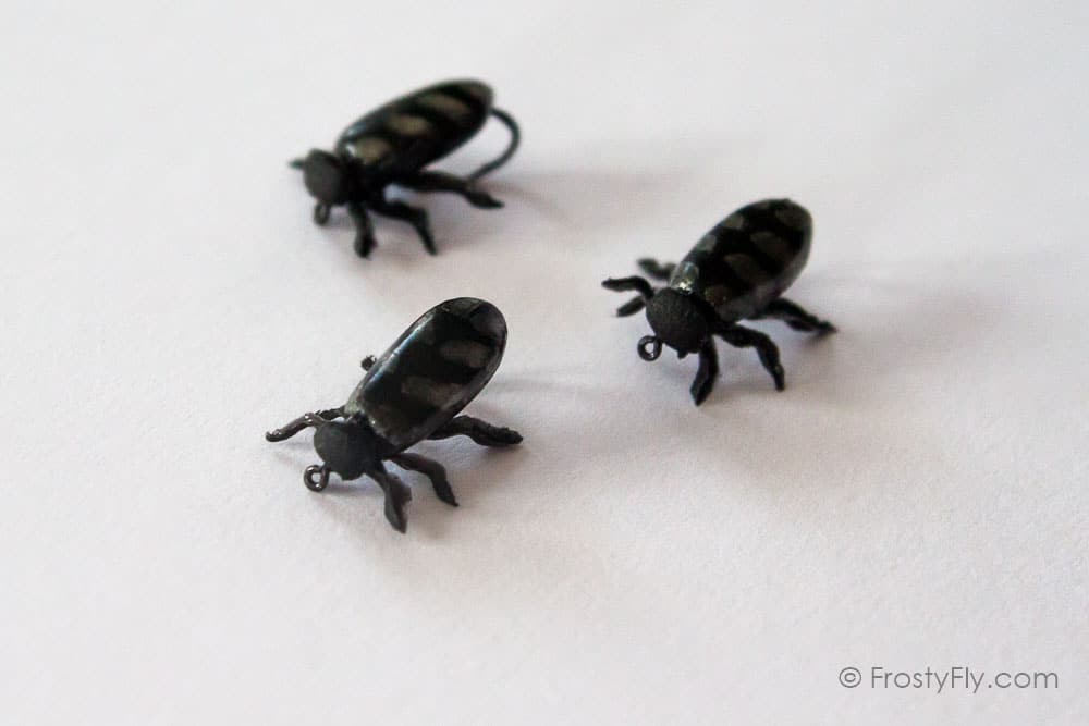Realistic Silver Beetle Flies