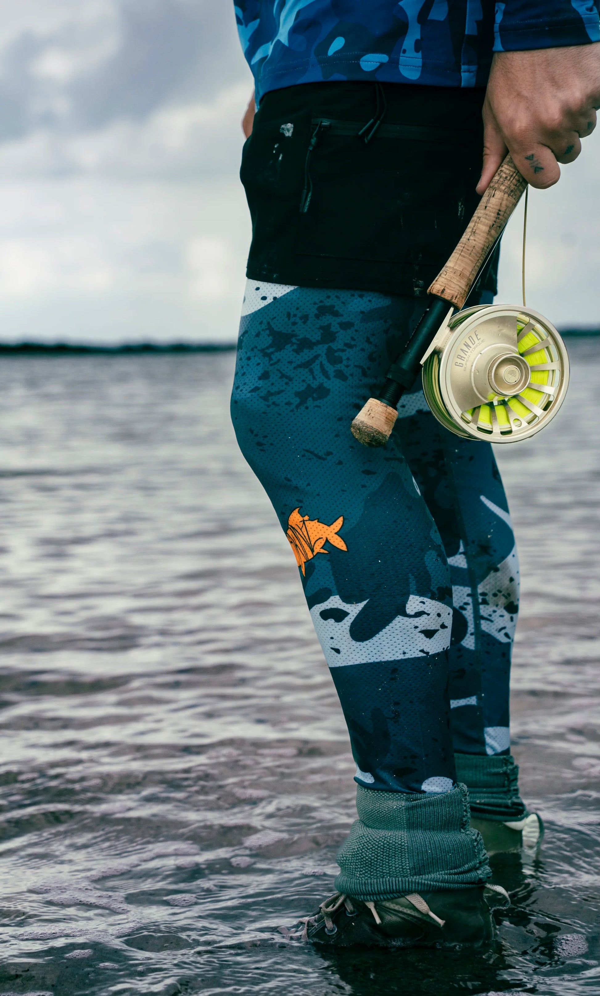 SolarFlexz UV AirMesh Pro Breathable Wet Wading Pants - Mens - in action