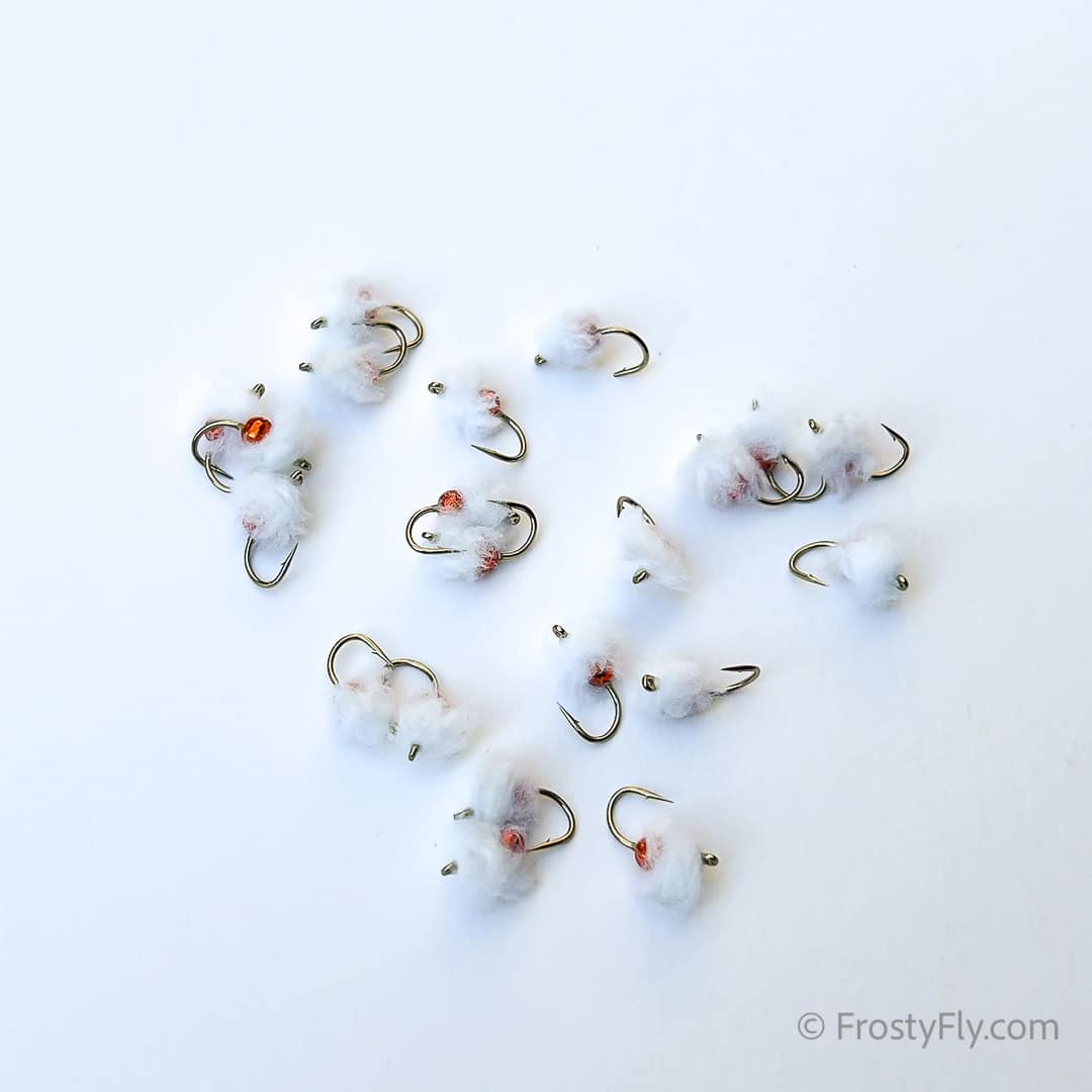 Taco Tungsten Egg Fly - White