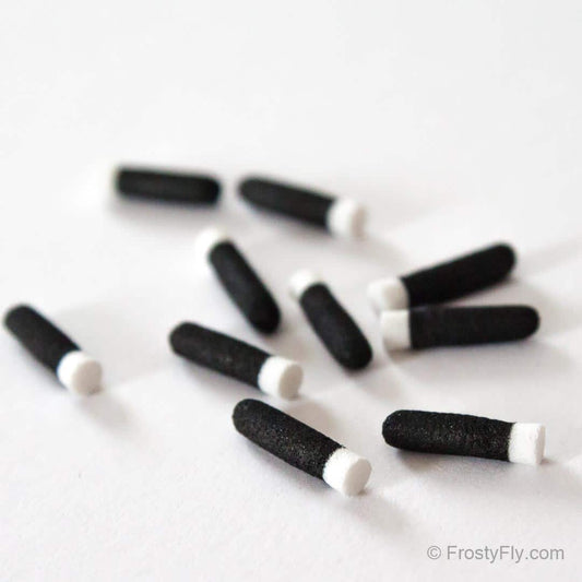 Terrestrial Preshaped Foam Bodies - 2 mm - White Tip