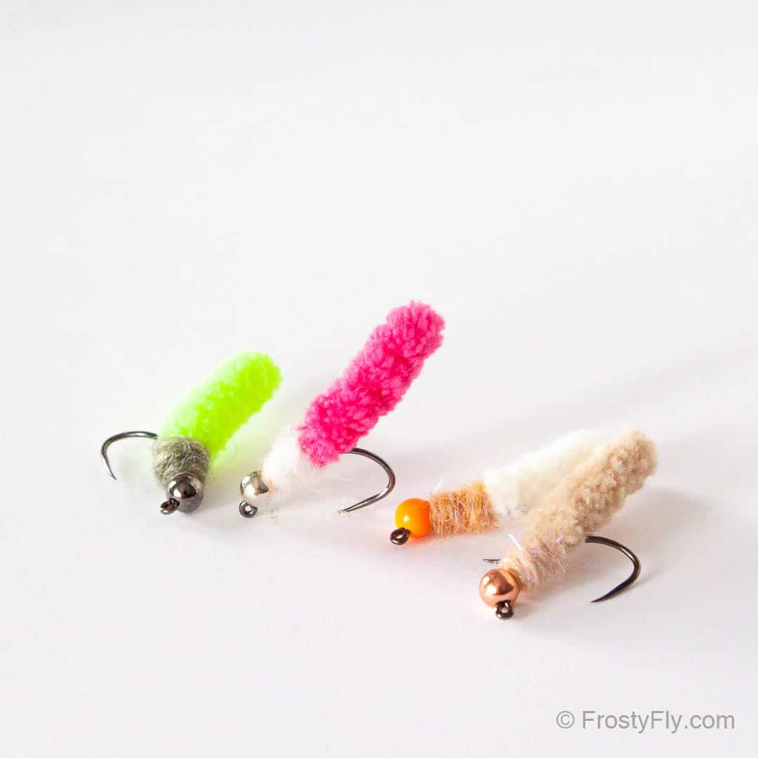 Big trout on a Mop Fly