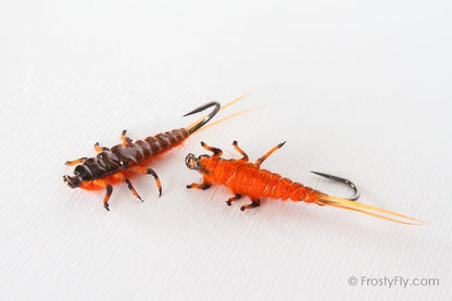 Upside Down Realistic Stonefly Nymphs - Orange