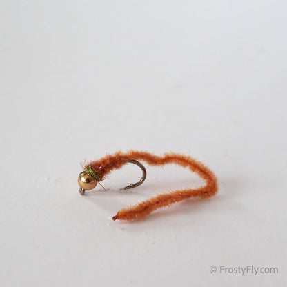 Wormstasy Tungsten Longtail Worm Fly - Brown