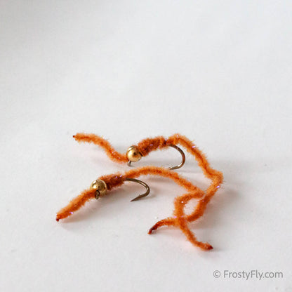 Wormstasy Tungsten Peeping Worm Fly - Brown