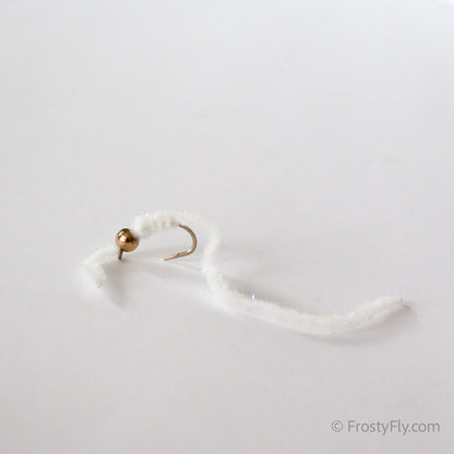 Wormstasy Tungsten Peeping Worm Fly - White