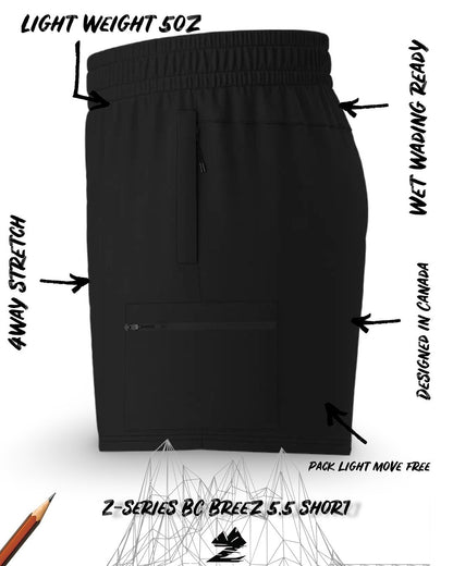 Z Series Men's 5.5 Inseam BC Breez All-Mountain Fishing Shorts
