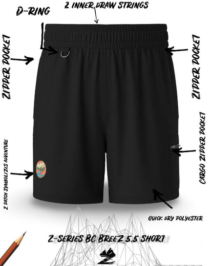 Z Series Men's 5.5 Inseam BC Breez All-Mountain Fishing Shorts