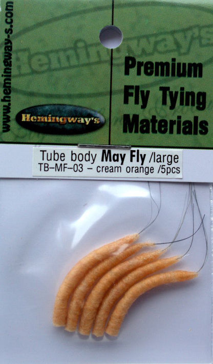 Hemingway's Mayfly Tube Bodies - Large - Light Yellow