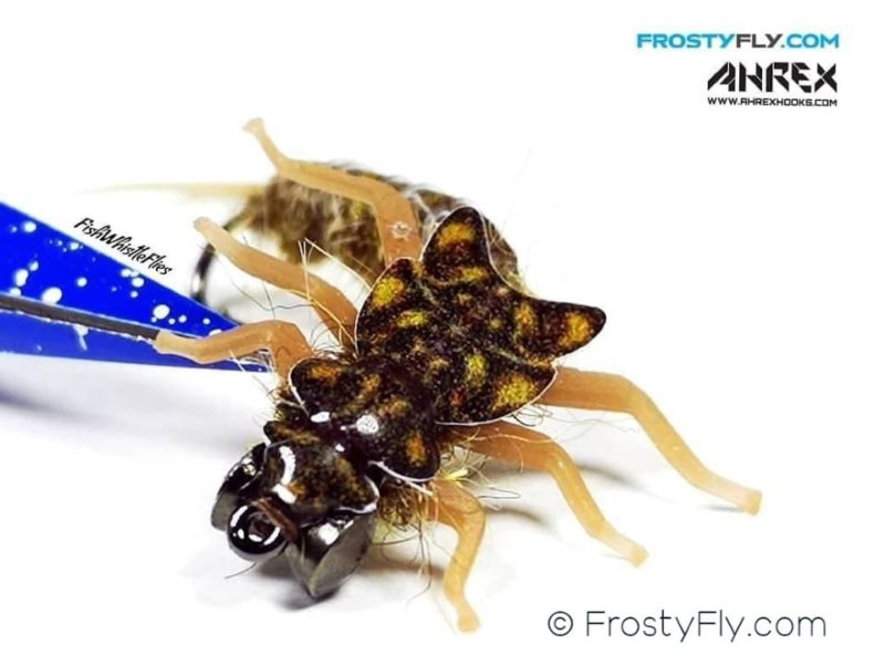 Articulated-Realistic-Stonefly-Nymph tied on Ahrex hooks