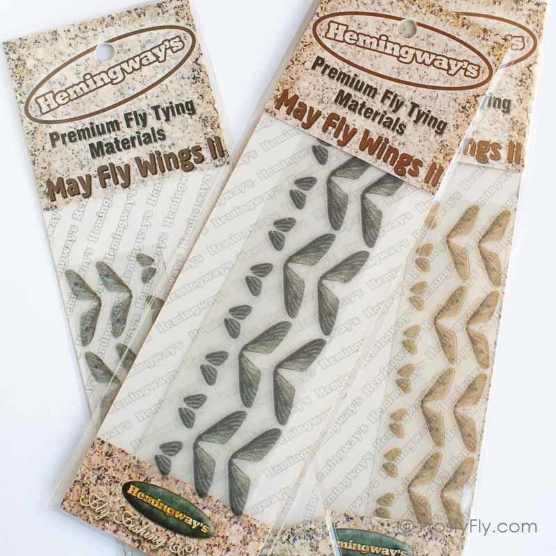 Hemingway's Realistic Mayfly Wings - 2 Pairs - Front & Back Wings