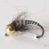 Tungsten Peacock Quill Caddis Nymph - Gray