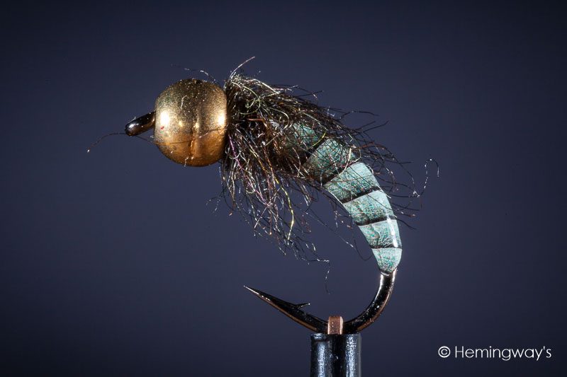 Tungsten Peacock Quill Caddis Nymph - Gray