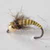 Tungsten Peacock Quill Caddis Nymph - Yellow