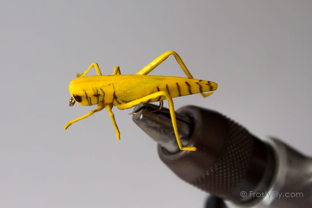 Realistic Flies - Hopper - Set of 6 Flies - 3 Colors, 2 Hook Sizes