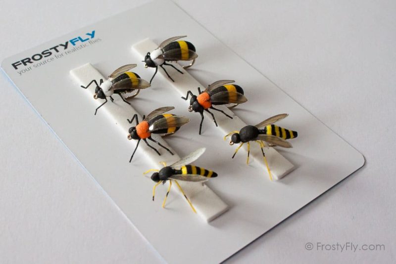 Realistic Flies - Wasp and Bumblebee - Set of 6 Flies