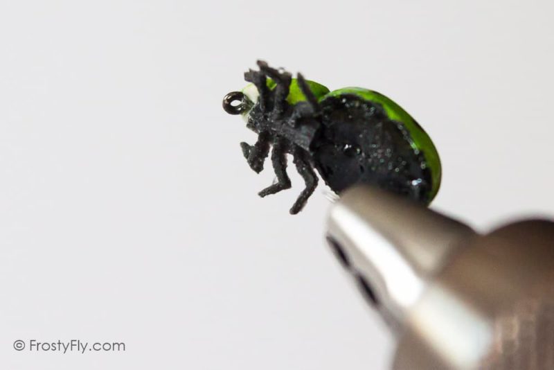 Realistic Green Ladybug Fly
