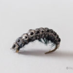 Realistic Curved Sawfly Larva Fly - Gray