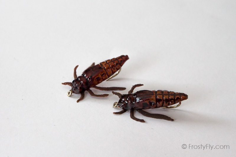 Realistic Skimmer Dragonfly Larvae - Brown