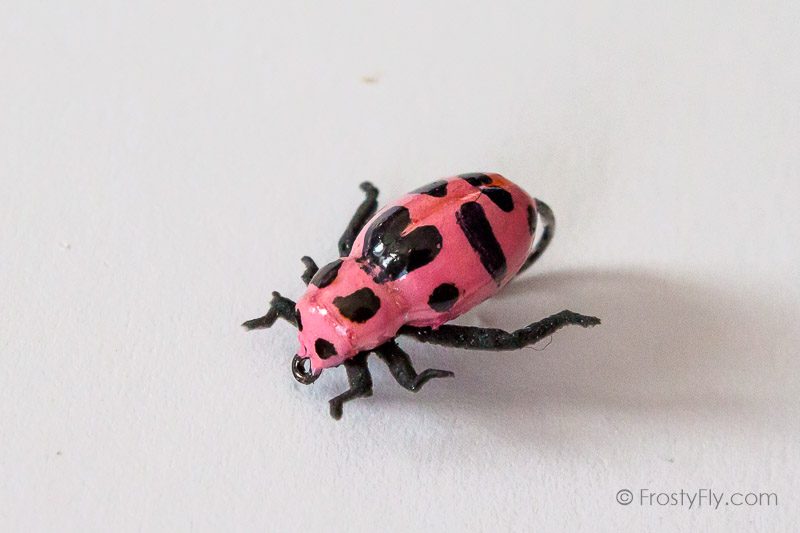 Realistic Pink Ladybug Fly