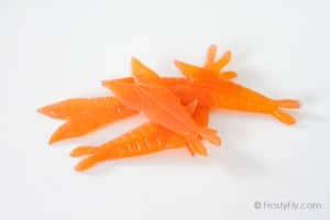 Realistic Silicone Shrimp Shells - 6 pcs - Orange