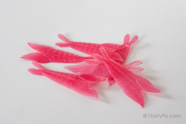 Realistic Silicone Shrimp Shells - 6 pcs - Pink