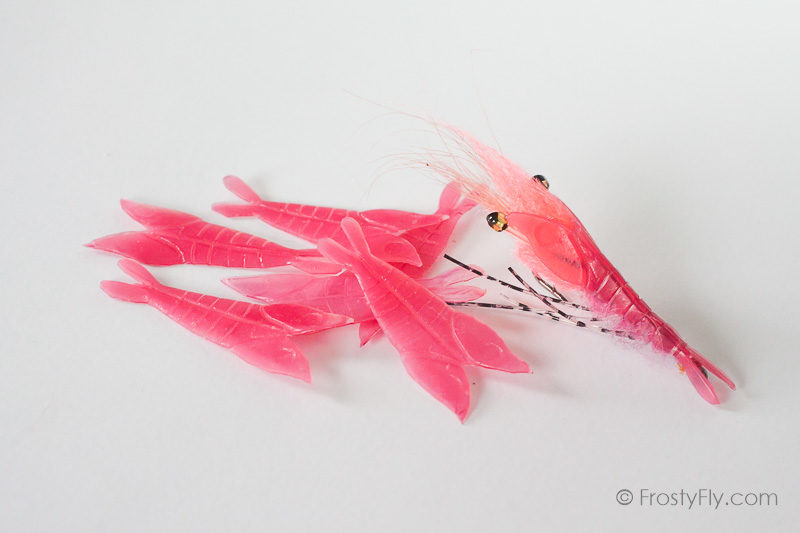 Realistic Silicone Shrimp Shells - 6 pcs - Pink